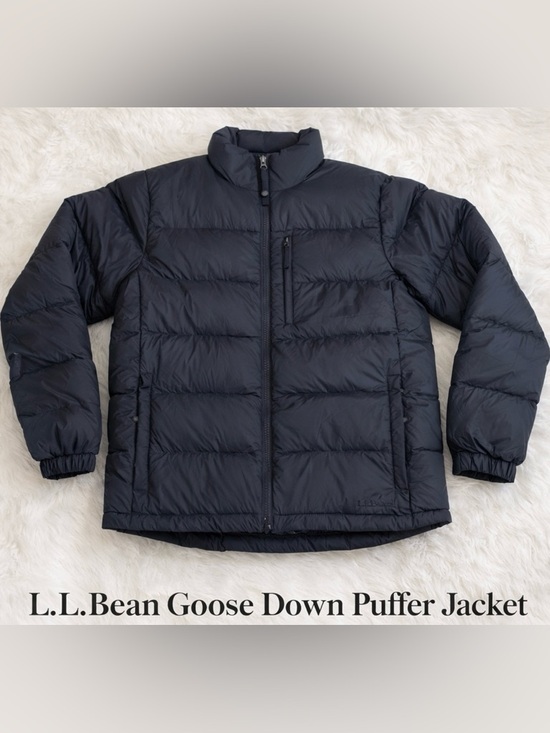 L.L. Bean Other - LL Bean Goose Down Puffer Jacket Mens Winter Hiking Coat Black Small Like New